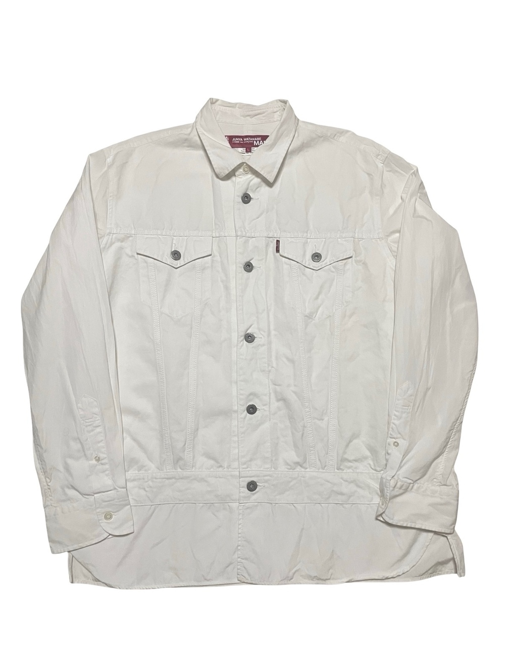Levi’s x Junya Watanabe MAN Comme des Garçons Denim Jacket Shirt White Men’s L